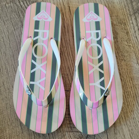Girl's Roxy Flip Flops - Picture 1 of 4